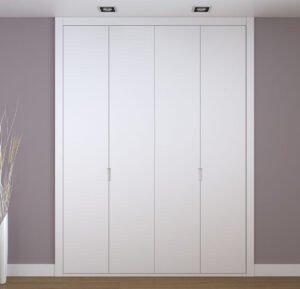 Frente de armario blanco a medida modelo EXT-01 de BNZ Mueble
