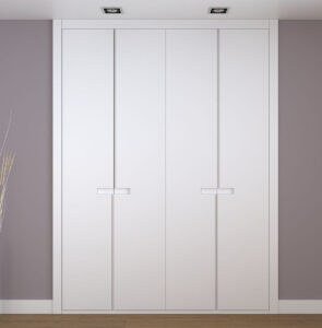 Frente de armario blanco a medida modelo EXT-05 de BNZ Mueble