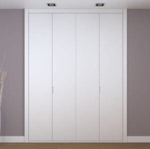 Frente de armario blanco a medida modelo EXT-06 de BNZ Mueble
