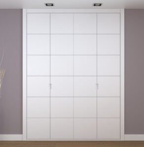 Frente de armario blanco a medida modelo EXT-11 de BNZ Mueble