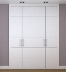 Frente de armario blanco a medida modelo EXT-12 de BNZ Mueble