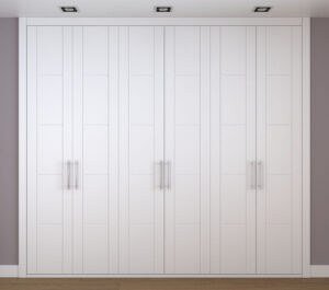 Frente de armario blanco a medida modelo EXT-14 de BNZ Mueble