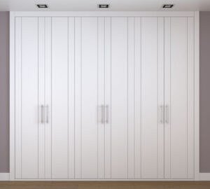 Frente de armario blanco a medida modelo EXT-15 de BNZ Mueble