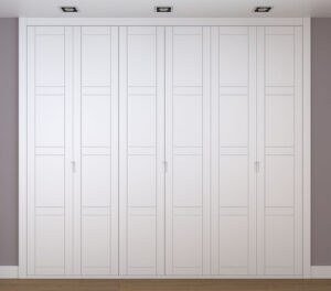 Frente de armario blanco a medida modelo EXT-16 de BNZ Mueble