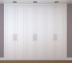 Frente de armario blanco a medida modelo EXT-18 de BNZ Mueble