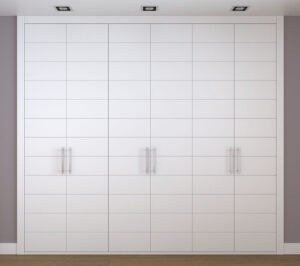 Frente de armario blanco a medida modelo EXT-20 de BNZ Mueble