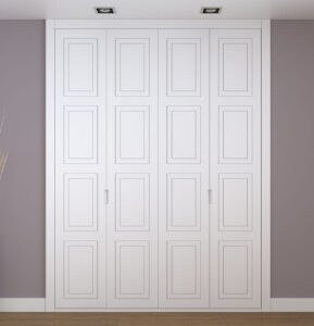 Frente de armario blanco a medida modelo EXT-21 de BNZ Mueble