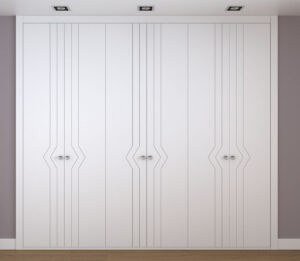 Frente de armario blanco a medida modelo EXT-23 de BNZ Mueble