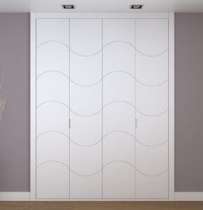 Frente de armario blanco a medida modelo EXT-24 de BNZ Mueble