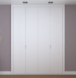 Frente de armario blanco a medida modelo EXT-26 de BNZ Mueble