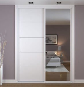 Frente de armario blanco a medida modelo EXT-33 de BNZ Mueble