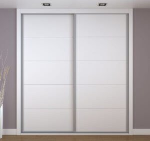 Frente de armario blanco a medida modelo EXT-34 de BNZ Mueble