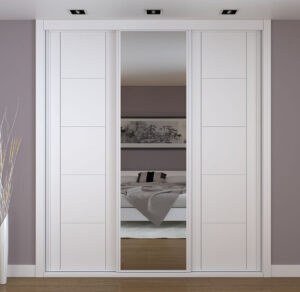 Frente de armario blanco a medida modelo EXT-35 de BNZ Mueble