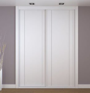 Frente de armario blanco a medida modelo EXT-36 de BNZ Mueble