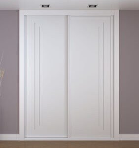 Frente de armario blanco a medida modelo EXT-39 de BNZ Mueble
