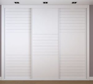 Frente de armario blanco a medida modelo EXT-40 Frente de armario blanco a medida modelo EXT-40 de BNZ Mueble