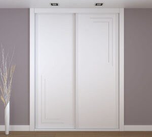 Frente de armario blanco a medida modelo EXT-41 de BNZ Mueble