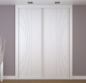 Frente de armario blanco a medida modelo EXT-42 de BNZ Mueble