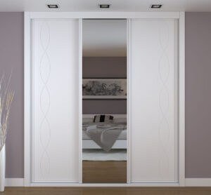 Frente de armario blanco a medida modelo EXT-46 de BNZ Mueble