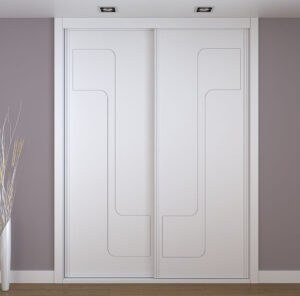 Frente de armario blanco a medida modelo EXT-48 Frente de armario blanco a medida modelo EXT-48 de BNZ Mueble