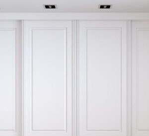 Frente de armario blanco a medida modelo EXT-50 de BNZ Mueble