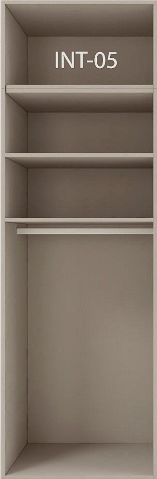 Interior de armario a medida con barras y baldas modelo INT-05 Interior de armario a medida con barras y baldas modelo INT-05 de BNZ Mueble