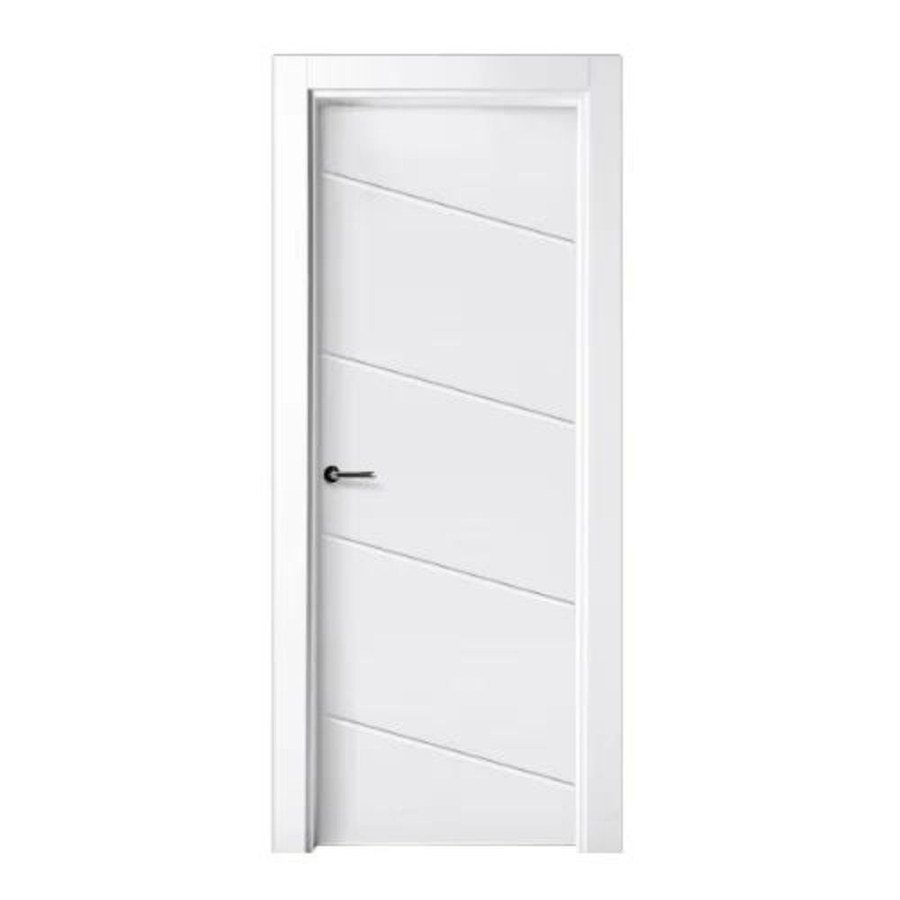 Puerta lacada blanca con diseño fresado modelo P-04 Puerta lacada blanca con diseño fresado modelo P-04 de BNZ Mueble