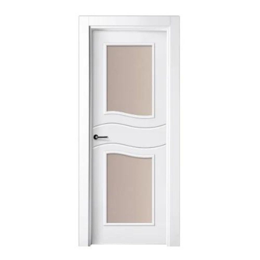 Puerta lacada blanca con vidriera modelo P-11 de BNZ Mueble