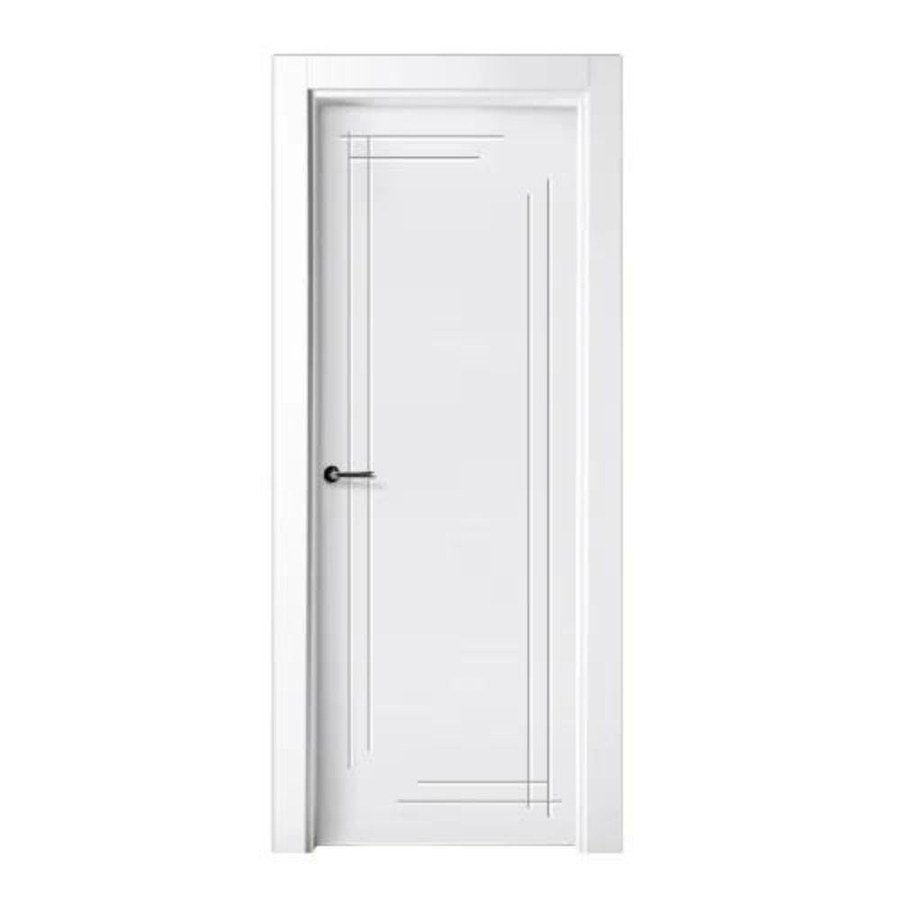 Puerta lacada blanca con diseño fresado modelo P-12 Puerta lacada blanca con diseño fresado modelo P-12 de BNZ Mueble