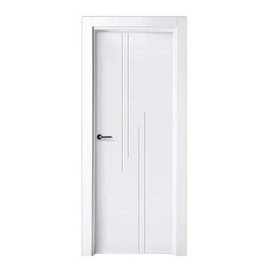Puerta lacada blanca con diseño fresado modelo P-21 de BNZ Mueble