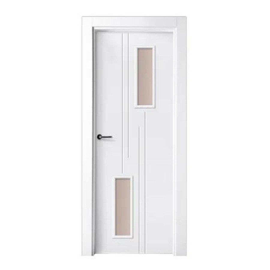 Puerta lacada blanca con vidriera modelo P-22 de BNZ Mueble