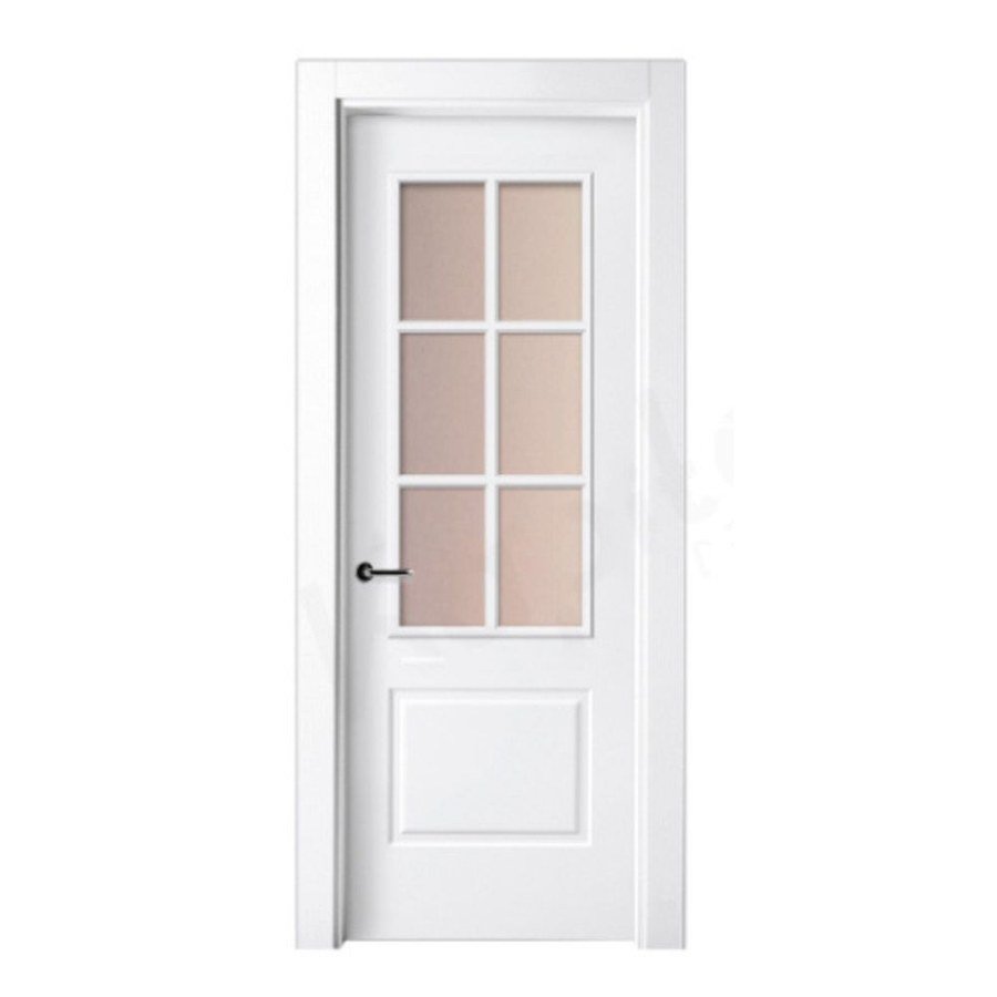 Puerta lacada blanca con vidriera modelo P-36 de BNZ Mueble