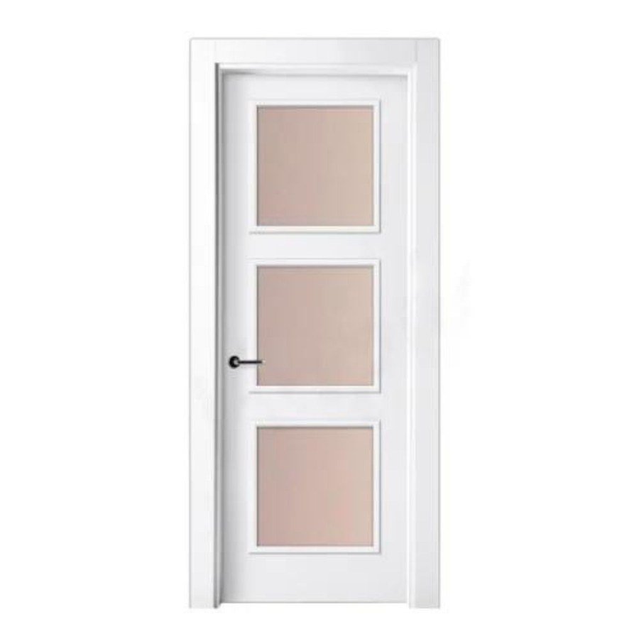 Puerta lacada blanca con vidriera modelo P-38 de BNZ Mueble