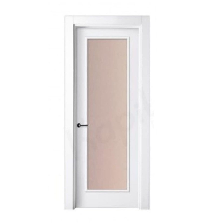 Puerta lacada blanca con vidriera modelo P-46 de BNZ Mueble
